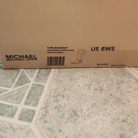 Michael Kors Black and Silver Heeled Boots